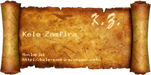 Kele Zamfira névjegykártya